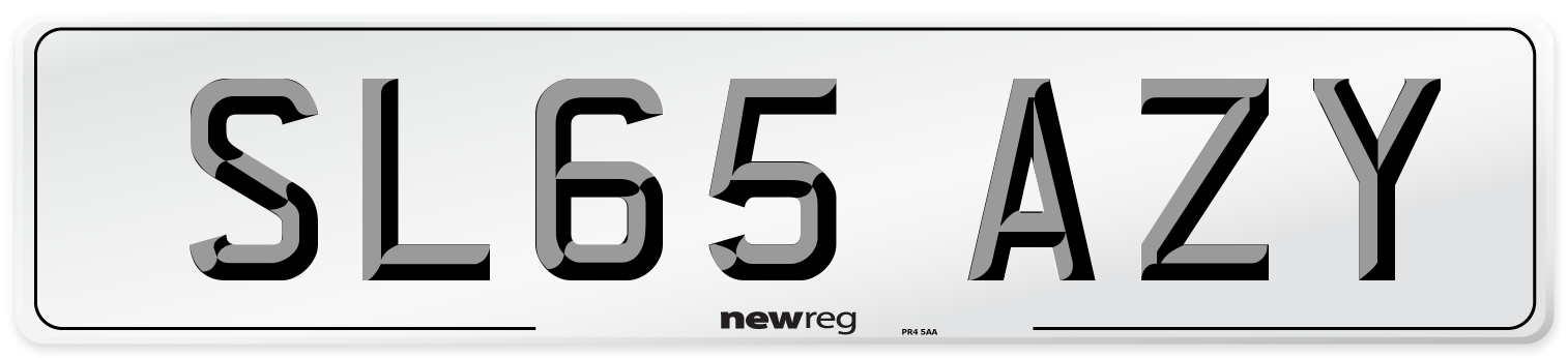 SL65 AZY Number Plate from New Reg